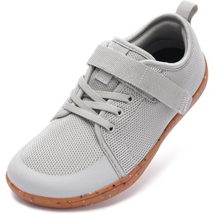 image:imageWHITIN LittleBig Kid Barefoot Shoes  BoysGirls Laceup Minimalist Sneakers  Wide Toe Box  Natural Flexible FitW8k6  Light Grey Multi