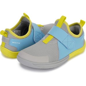 image:imageWHITIN LittleBig Kid Wide Width Barefoot Shoes  BoysGirls Minimalist Elastic Opening Sneakers  Flexible Zero Drop SoleW8k3  Greyyellow