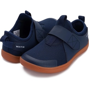 image:imageWHITIN LittleBig Kid Wide Width Barefoot Shoes  BoysGirls Minimalist Elastic Opening Sneakers  Flexible Zero Drop SoleW8k3  Navy Blue