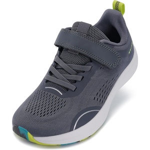 image:imageWHITIN LittleBig Kids Zero Drop Running Shoes  Wide Toe Box Sneaker for BoysGirlsDark Grey