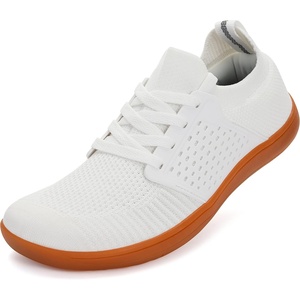 image:imageWHITIN Mens Wide Toe Box Barefoot Shoes SockLike Comfort W85  Natural toe splay zerodrop sole lightweight for casual wear gym walking ideal for minimalist beginnersW85 White Gum