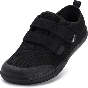 image:imageWHITIN ToddlerLittle Kid Wide Barefoot Shoes  Minimalist Sneakers for BoysGirls  ZeroDrop Healthy Sole  Natural to GrowW8k2  All Black