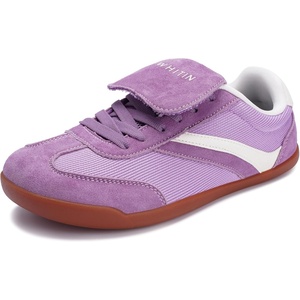 image:imageWHITIN Wide Toe Box Barefoot Shoes for Women  Fashion Tennis Sneakers  Trendy FoldOver TonguePurple