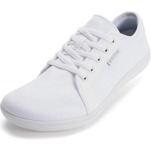 image:imageWHITIN Womens Canvas Barefoot Shoes  Wide Width Minimalist Sneakers  Classic Fit Low TopW81v2  Canvas White
