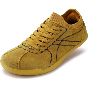image:imageWHITIN Womens Slip On Barefoot Shoes  Suede Wide Toe Box  Zero Drop Walking SneakersYellow