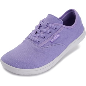 image:imageWHITIN Womens Wide Canvas Minimalist Barefoot Shoes  Zero Drop Sole  Casual SneakerW87  Purple