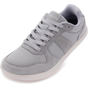 image:imageWHITIN Womens Wide Causal Shoes  Ultralight Fashion Sneakers  Zero DropGrey