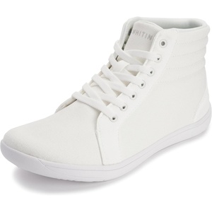 image:imageWHITIN Womens Wide HighTop Canvas Barefoot Sneakers  Minimalist StreetReady Fit  ComfortForward Ankle SupportW823  All White