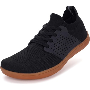 image:imageWHITIN Womens Wide Minimalist Barefoot Shoes  Zero Drop SoleW85  BlackGum