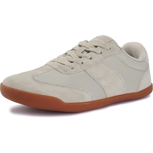 image:imageWHITIN Womens Wide Toe Box Barefoot Shoes  Fashion Suede Patchwork Design  Zero Drop SoleBeige Gum
