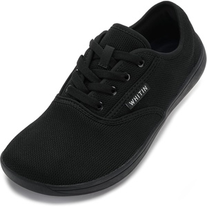 image:imageWHITIN Womens Wide Toe Box Minimalist Barefoot Shoes  Zero Drop SoleW872  Black