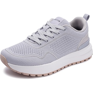image:imageWHITIN Womens Wide Toe Box Walking Sneakers  Cushioned Support for Daily ComfortGrey