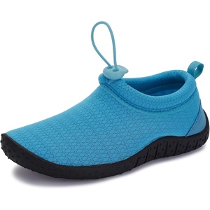 image:imageWHITIN LittleBig Kids Amphibious Water Shoes  BoysGirls Aqua Socks Z1K01  SlipOn Design for Independent OnOff Drawstring Keeps Sand amp Pebbles Out Foldable amp Lighweight Camping amp Beach EssentialsLight Blue