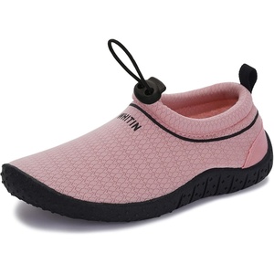 image:imageWHITIN LittleBig Kids Amphibious Water Shoes  BoysGirls Aqua Socks Z1K01  SlipOn Design for Independent OnOff Drawstring Keeps Sand amp Pebbles Out Foldable amp Lighweight Camping amp Beach EssentialsPink