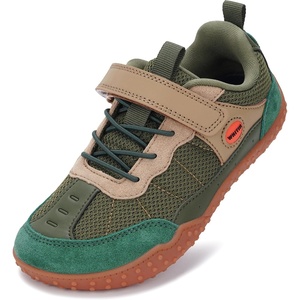 image:imageWHITIN LittleBig Kid Retro Barefoot Shoes with Wide Toe Box WK103  BacktoSchool Essentials Balanced ZeroDrop Toe Freedom Easy Hook amp Loop Closure Sporty Appeal Built for Daily WearTrail Green