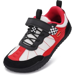 image:imageWHITIN LittleBig Kid Retro Barefoot Shoes with Wide Toe Box WK103  BacktoSchool Essentials Balanced ZeroDrop Toe Freedom Easy Hook amp Loop Closure Sporty Appeal Built for Daily WearRace Red