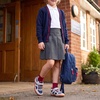 image:imageWHITIN LittleBig Kid Wide Retro Barefoot Sneakers WK102  Back to School Toe Freedom Zero Drop Flexible Sole From Daily Walking to Adventure SportsWk102  Blue Gum