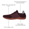 image:imageWHITIN Womens Zero Drop Barefoot Trail Runner W63  Lightweight amp Breathable Knit Upper HighTraction Rubber Outsole Natural Stride Versatile for Lifting Hiking CampingW63  Wine Red