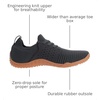 image:imageWHITIN Womens Zero Drop Barefoot Trail Runner W63  Lightweight amp Breathable Knit Upper HighTraction Rubber Outsole Natural Stride Versatile for Lifting Hiking CampingW63  GreyGum