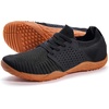 image:imageWHITIN Womens Zero Drop Barefoot Trail Runner W63  Lightweight amp Breathable Knit Upper HighTraction Rubber Outsole Natural Stride Versatile for Lifting Hiking CampingW63  BlackGum