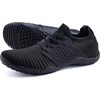 image:imageWHITIN Womens Zero Drop Barefoot Trail Runner W63  Lightweight amp Breathable Knit Upper HighTraction Rubber Outsole Natural Stride Versatile for Lifting Hiking CampingW63  Jet Black