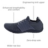 image:imageWHITIN Womens Zero Drop Barefoot Trail Runner W63  Lightweight amp Breathable Knit Upper HighTraction Rubber Outsole Natural Stride Versatile for Lifting Hiking CampingW63  Dark Grey