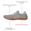 image:imageWHITIN Womens Zero Drop Barefoot Trail Runner W63  Lightweight amp Breathable Knit Upper HighTraction Rubber Outsole Natural Stride Versatile for Lifting Hiking CampingW63  Medium Gray