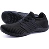 image:imageWHITIN Womens Zero Drop Barefoot Trail Runner W63  Lightweight amp Breathable Knit Upper HighTraction Rubber Outsole Natural Stride Versatile for Lifting Hiking CampingW63  Jet Black