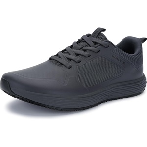 image:imageWHITIN Mens Wide Food Service Shoes Water amp Oil Resistant Sneaker S890  Wide Toe Box Allows Toes to Spread Naturally ZeroDrop Sole for Natural Stride Comfort for Long StandingGrey