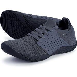image:imageWHITIN Womens Zero Drop Barefoot Trail Runner W63  Lightweight amp Breathable Knit Upper HighTraction Rubber Outsole Natural Stride Versatile for Lifting Hiking CampingW63  Dark Grey