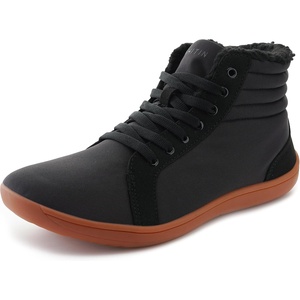 image:imageWHITIN Womens Wide Hitop Barefoot Shoes Winter Ankle Boots W826Black Gum